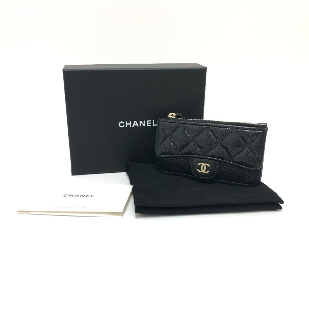 CHANEL Black Caviar Leather Logo Wallet - Picture 15 of 15